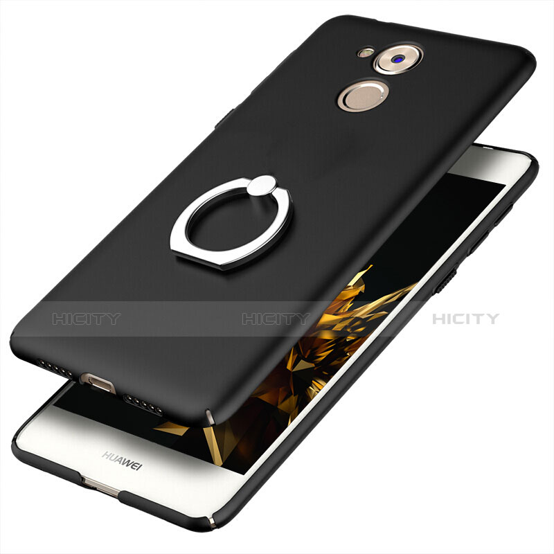 Funda Dura Plastico Rigida Carcasa Mate con Anillo de dedo Soporte A01 para Huawei Enjoy 6S