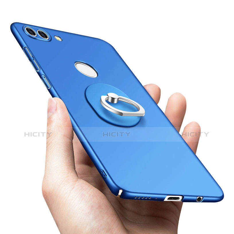 Funda Dura Plastico Rigida Carcasa Mate con Anillo de dedo Soporte A01 para Huawei Enjoy 8 Plus