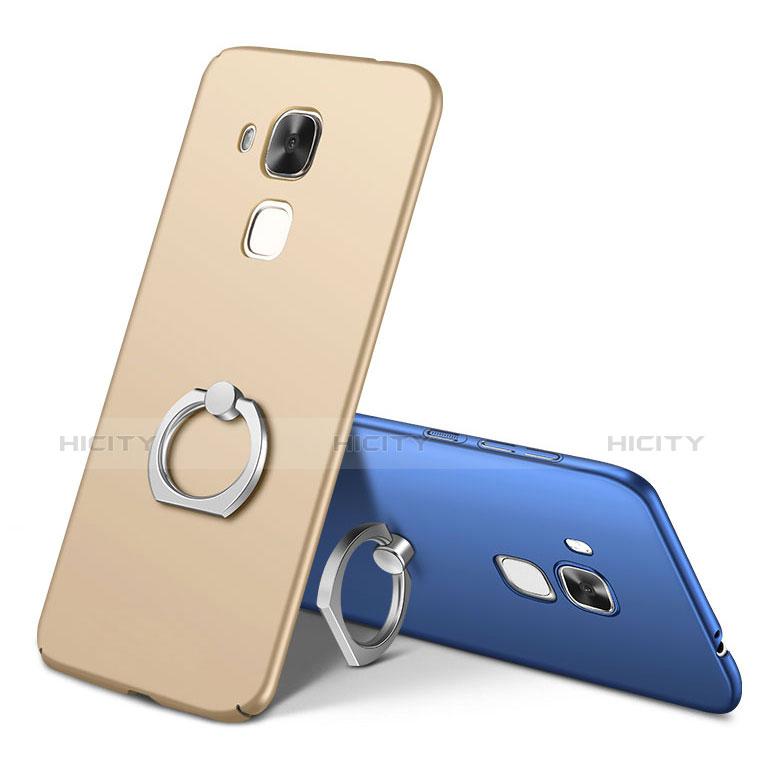 Funda Dura Plastico Rigida Carcasa Mate con Anillo de dedo Soporte A01 para Huawei G9 Plus