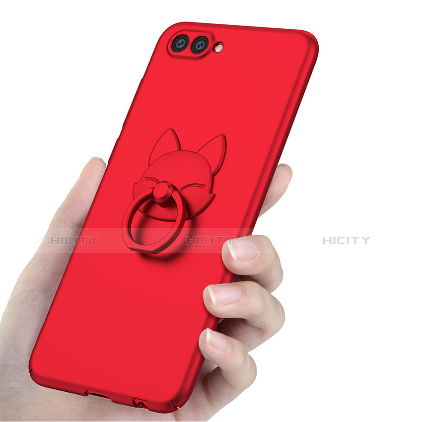 Funda Dura Plastico Rigida Carcasa Mate con Anillo de dedo Soporte A01 para Huawei Honor V10