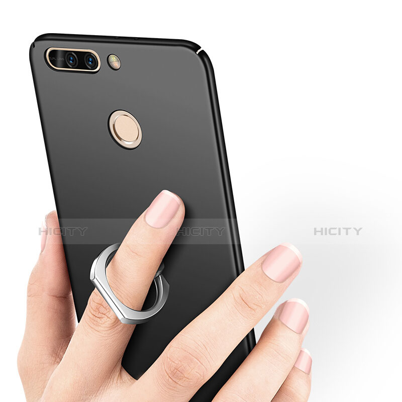 Funda Dura Plastico Rigida Carcasa Mate con Anillo de dedo Soporte A01 para Huawei Honor V9
