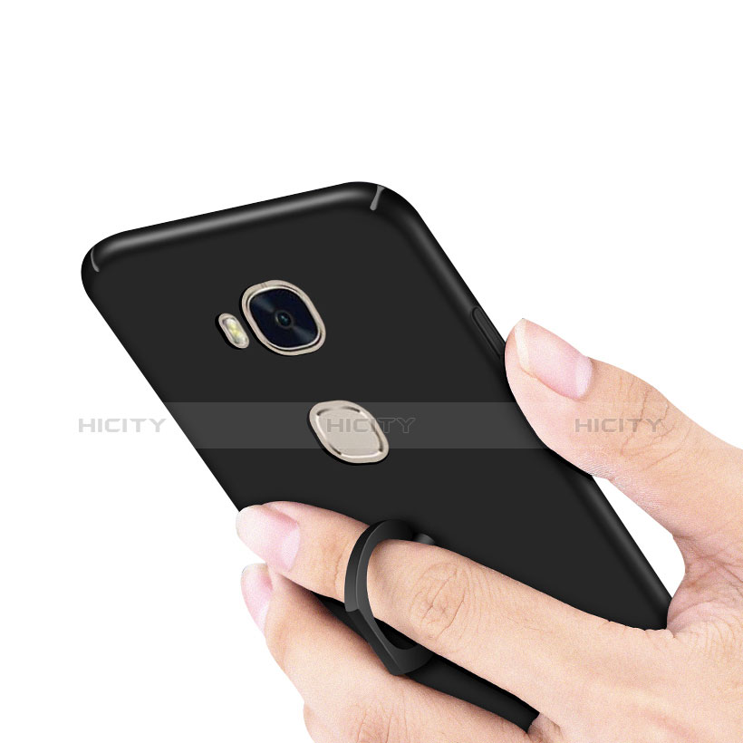 Funda Dura Plastico Rigida Carcasa Mate con Anillo de dedo Soporte A01 para Huawei Honor X5