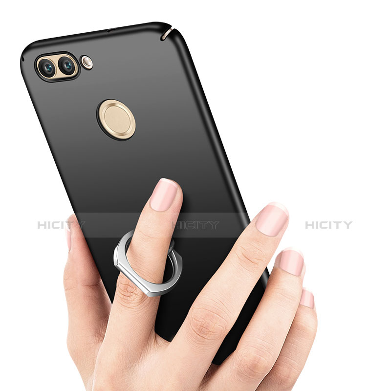 Funda Dura Plastico Rigida Carcasa Mate con Anillo de dedo Soporte A01 para Huawei Nova 2