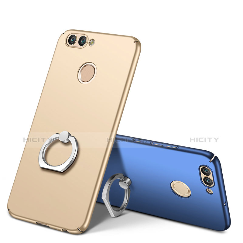 Funda Dura Plastico Rigida Carcasa Mate con Anillo de dedo Soporte A01 para Huawei Nova 2 Plus