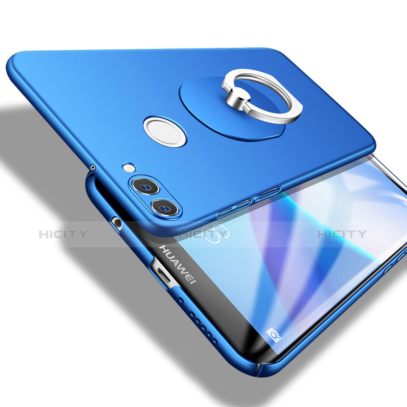 Funda Dura Plastico Rigida Carcasa Mate con Anillo de dedo Soporte A01 para Huawei Y9 (2018)