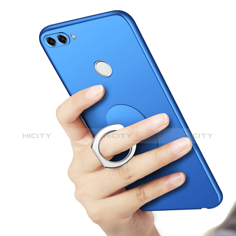 Funda Dura Plastico Rigida Carcasa Mate con Anillo de dedo Soporte A01 para Huawei Y9 (2018)