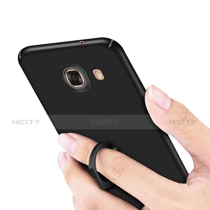 Funda Dura Plastico Rigida Carcasa Mate con Anillo de dedo Soporte A01 para Samsung Galaxy C7 SM-C7000