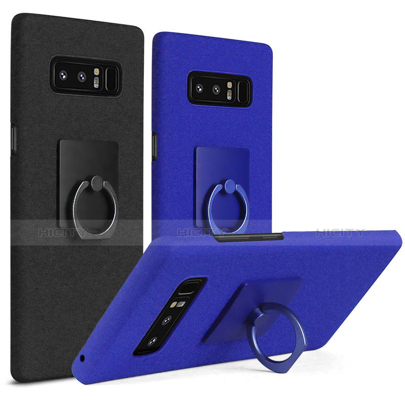 Funda Dura Plastico Rigida Carcasa Mate con Anillo de dedo Soporte A01 para Samsung Galaxy Note 8