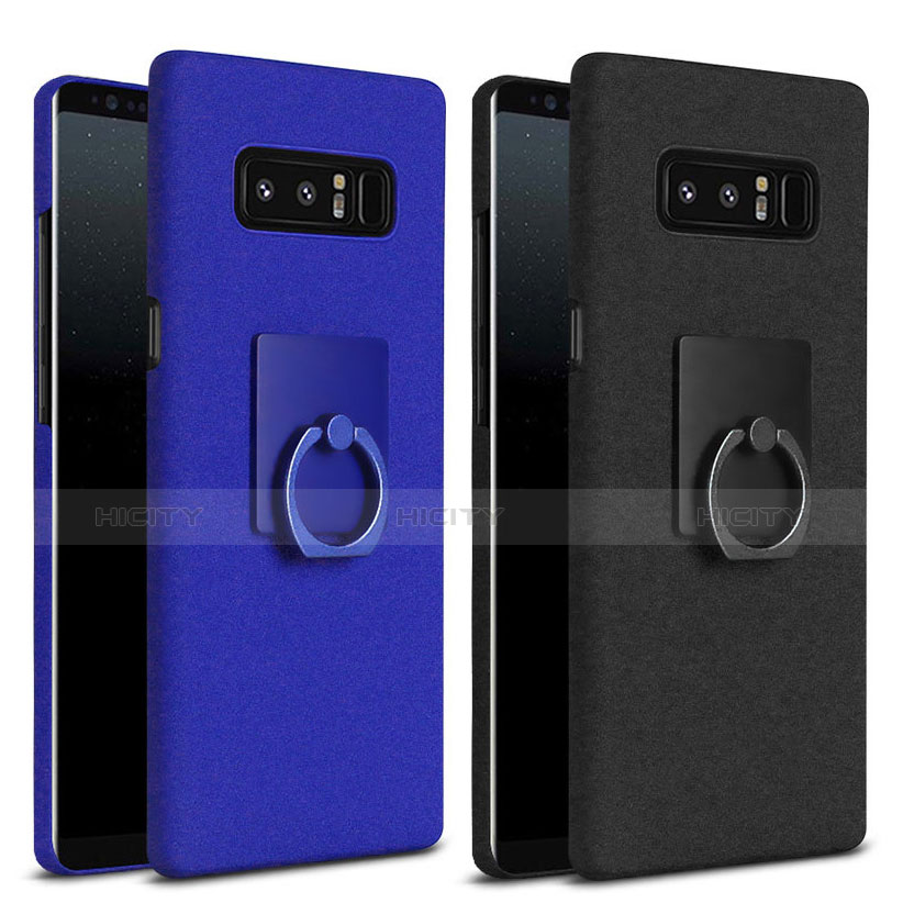 Funda Dura Plastico Rigida Carcasa Mate con Anillo de dedo Soporte A01 para Samsung Galaxy Note 8 Duos N950F