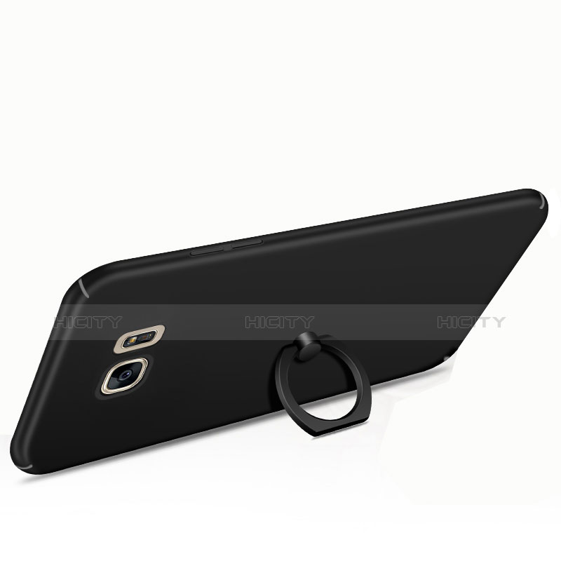 Funda Dura Plastico Rigida Carcasa Mate con Anillo de dedo Soporte A01 para Samsung Galaxy S6 Edge SM-G925