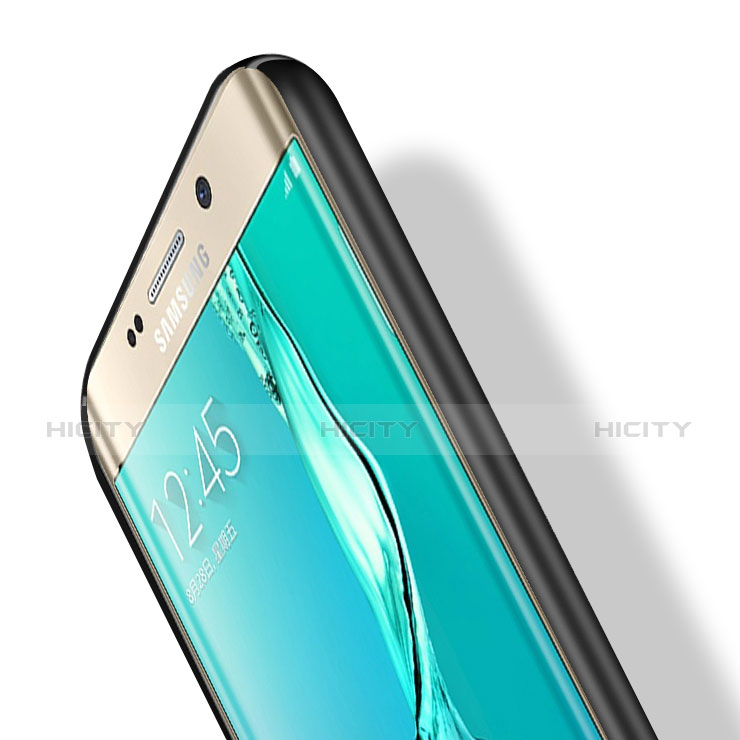Funda Dura Plastico Rigida Carcasa Mate con Anillo de dedo Soporte A01 para Samsung Galaxy S6 Edge SM-G925