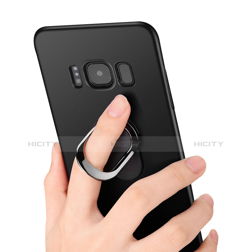 Funda Dura Plastico Rigida Carcasa Mate con Anillo de dedo Soporte A01 para Samsung Galaxy S8