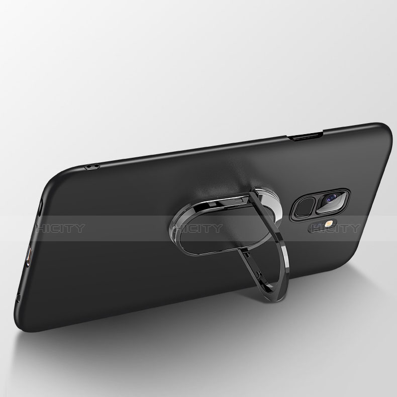 Funda Dura Plastico Rigida Carcasa Mate con Anillo de dedo Soporte A01 para Samsung Galaxy S9