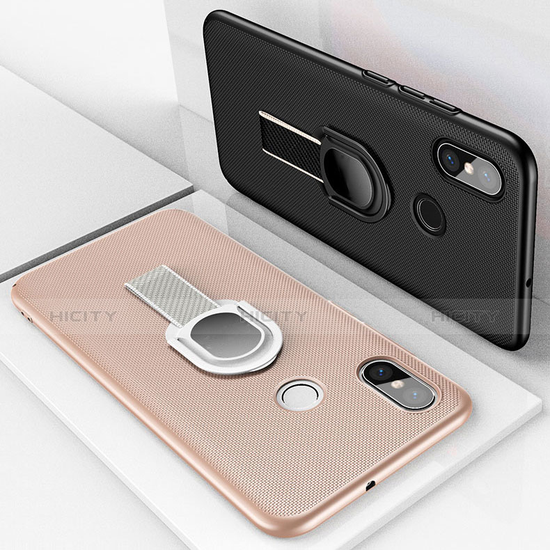 Funda Dura Plastico Rigida Carcasa Mate con Anillo de dedo Soporte A01 para Xiaomi Mi 8