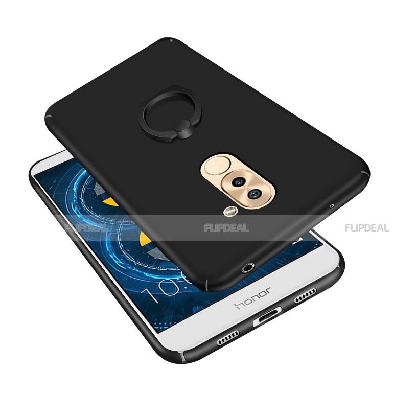 Funda Dura Plastico Rigida Carcasa Mate con Anillo de dedo Soporte A02 para Huawei GR5 (2017)