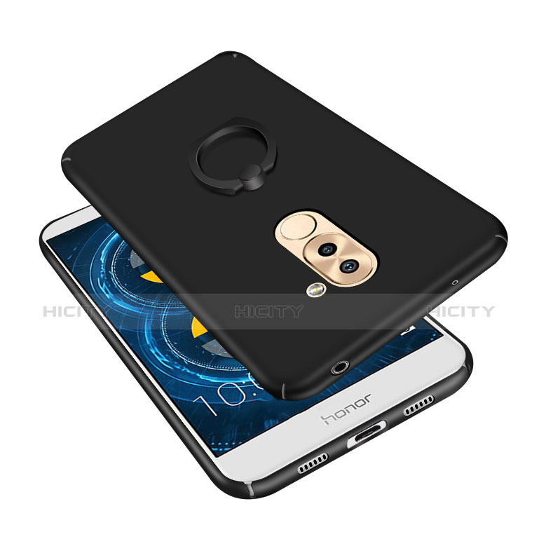 Funda Dura Plastico Rigida Carcasa Mate con Anillo de dedo Soporte A02 para Huawei Honor 6X