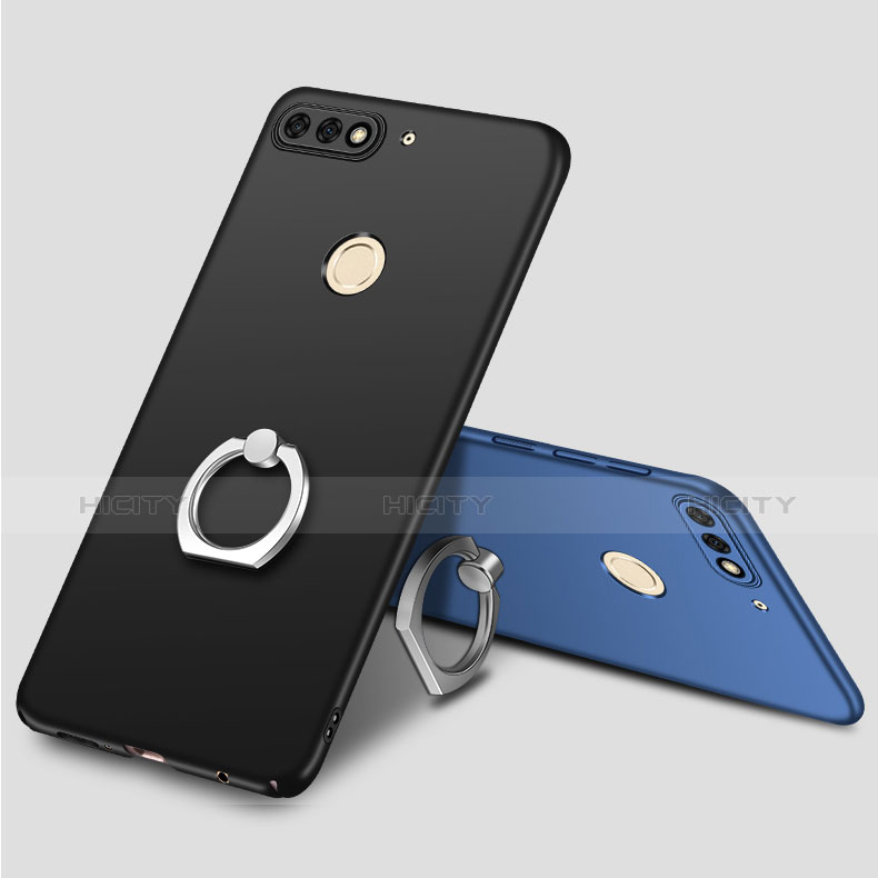 Funda Dura Plastico Rigida Carcasa Mate con Anillo de dedo Soporte A02 para Huawei Honor 7C