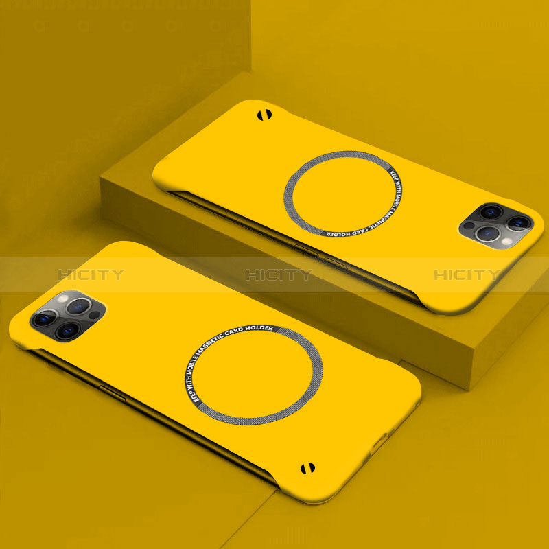 Funda Dura Plastico Rigida Carcasa Mate con Mag-Safe Magnetic P01 para Apple iPhone 14 Plus Amarillo