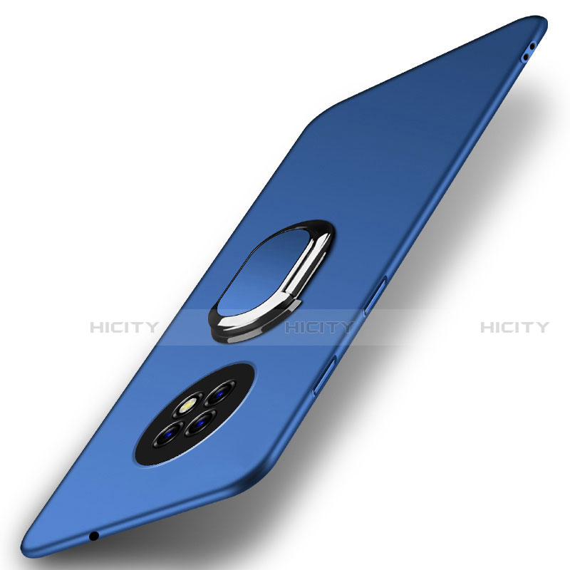 Funda Dura Plastico Rigida Carcasa Mate con Magnetico Anillo de dedo Soporte A01 para Huawei Enjoy 20 Plus 5G Azul