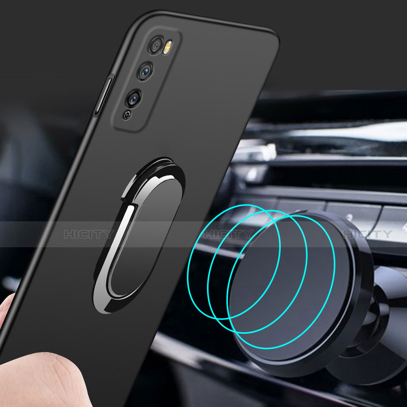 Funda Dura Plastico Rigida Carcasa Mate con Magnetico Anillo de dedo Soporte A01 para Huawei Enjoy 20 Pro 5G