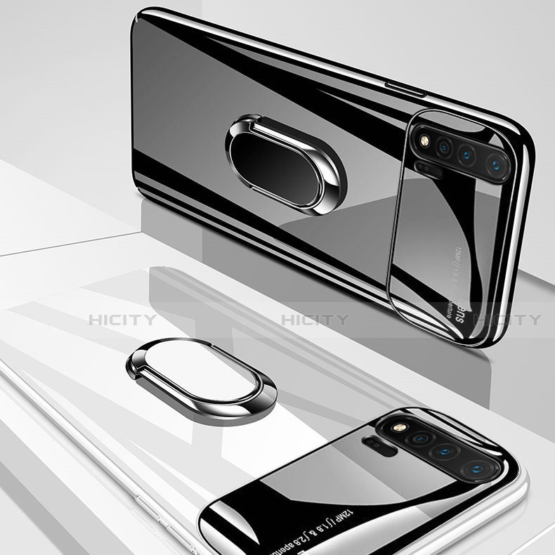 Funda Dura Plastico Rigida Carcasa Mate con Magnetico Anillo de dedo Soporte A01 para Huawei Nova 6