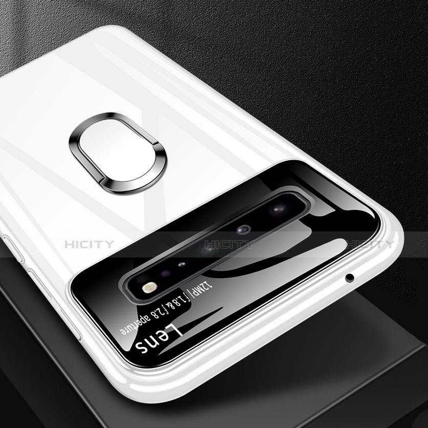 Funda Dura Plastico Rigida Carcasa Mate con Magnetico Anillo de dedo Soporte A01 para Samsung Galaxy S10 5G SM-G977B