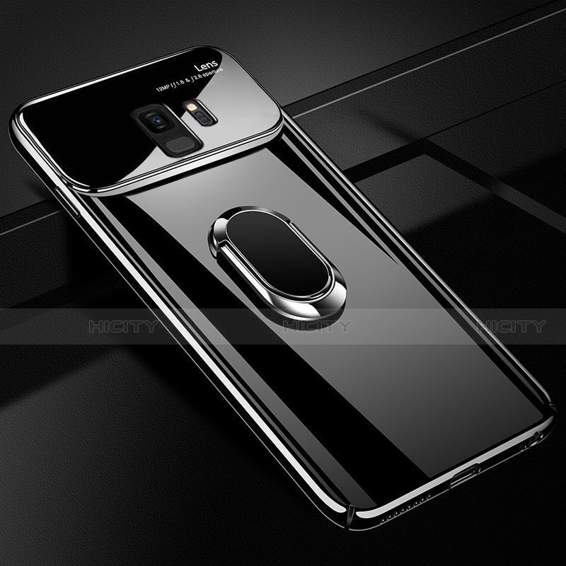 Funda Dura Plastico Rigida Carcasa Mate con Magnetico Anillo de dedo Soporte A01 para Samsung Galaxy S9