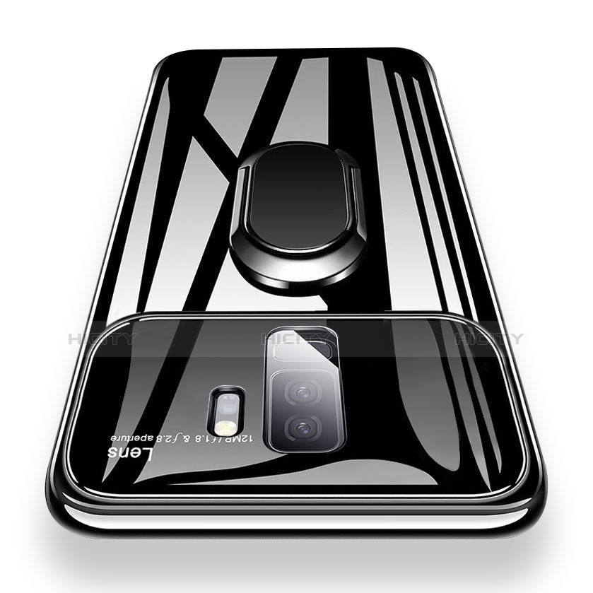 Funda Dura Plastico Rigida Carcasa Mate con Magnetico Anillo de dedo Soporte A01 para Samsung Galaxy S9 Plus