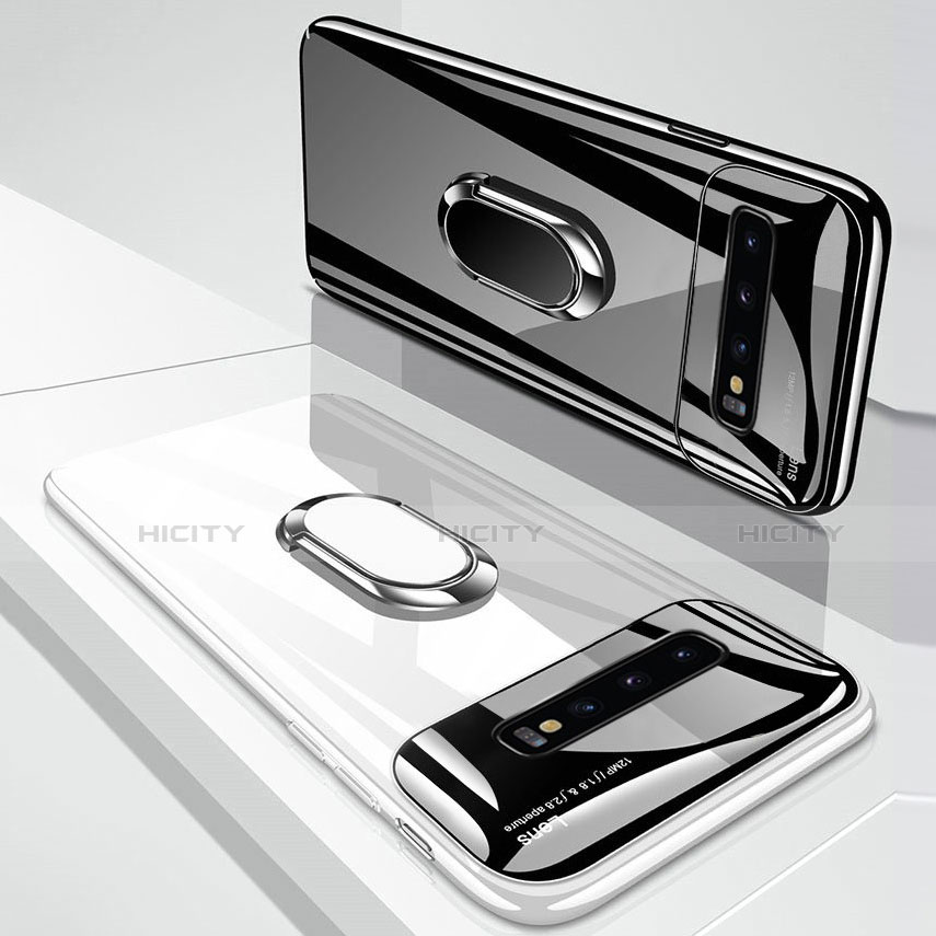 Funda Dura Plastico Rigida Carcasa Mate con Magnetico Anillo de dedo Soporte A02 para Samsung Galaxy S10 5G