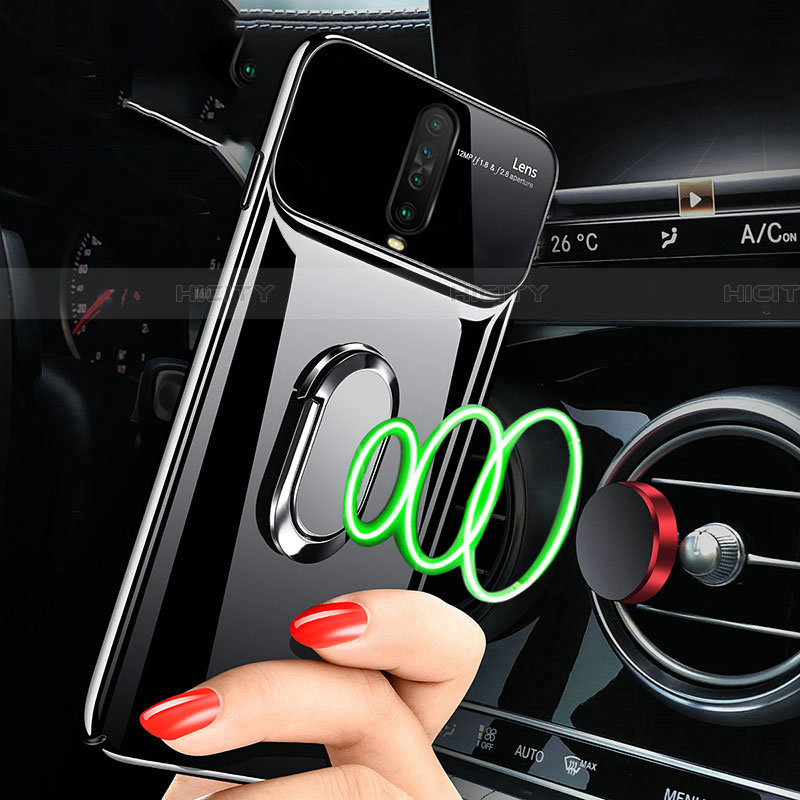 Funda Dura Plastico Rigida Carcasa Mate con Magnetico Anillo de dedo Soporte A02 para Xiaomi Redmi K30 4G