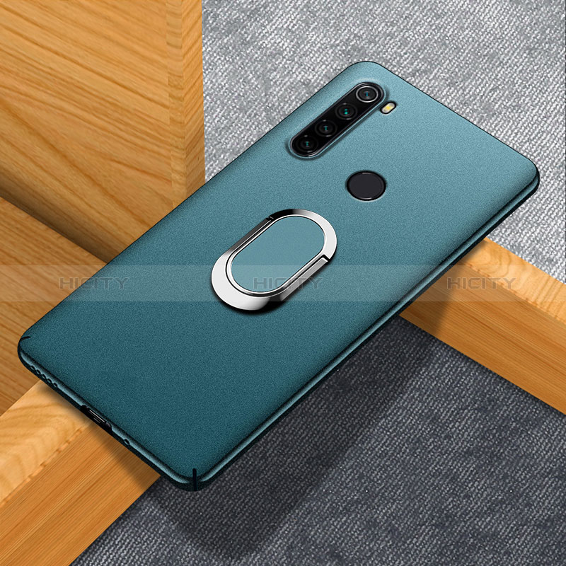 Funda Dura Plastico Rigida Carcasa Mate con Magnetico Anillo de dedo Soporte K01 para Xiaomi Redmi Note 8 (2021)