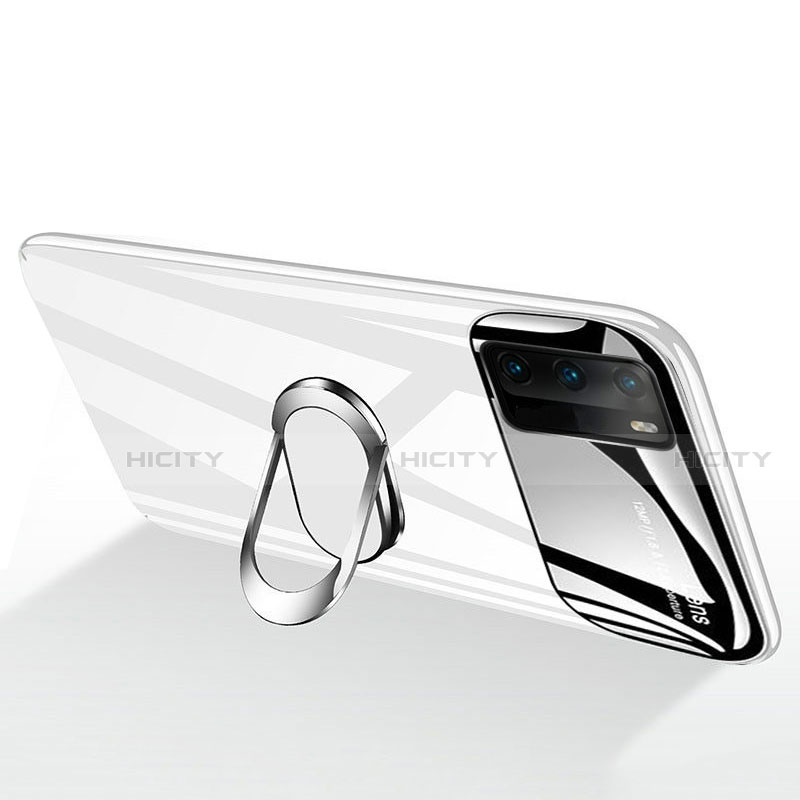 Funda Dura Plastico Rigida Carcasa Mate con Magnetico Anillo de dedo Soporte N01 para Huawei P40