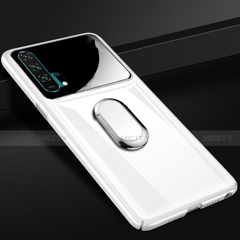 Funda Dura Plastico Rigida Carcasa Mate con Magnetico Anillo de dedo Soporte P01 para Huawei Honor 20 Pro