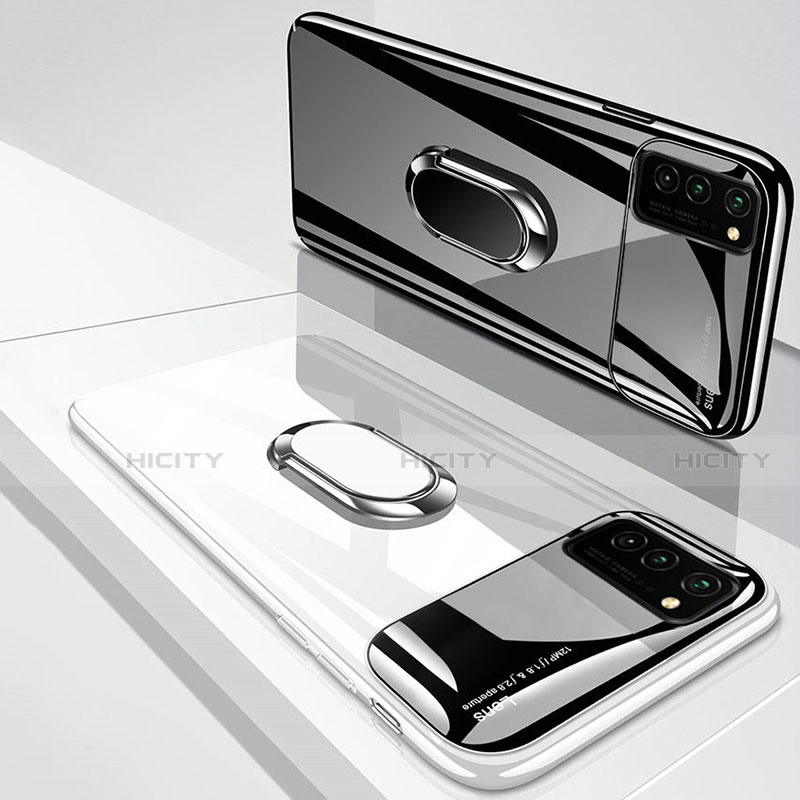 Funda Dura Plastico Rigida Carcasa Mate con Magnetico Anillo de dedo Soporte P01 para Huawei Honor View 30 Pro 5G