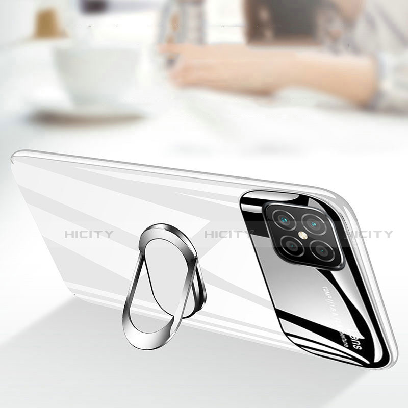 Funda Dura Plastico Rigida Carcasa Mate con Magnetico Anillo de dedo Soporte P01 para Huawei Nova 8 SE 5G