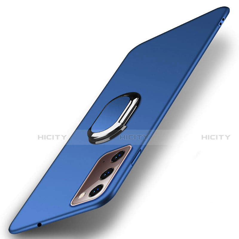 Funda Dura Plastico Rigida Carcasa Mate con Magnetico Anillo de dedo Soporte P01 para Samsung Galaxy Note 20 5G