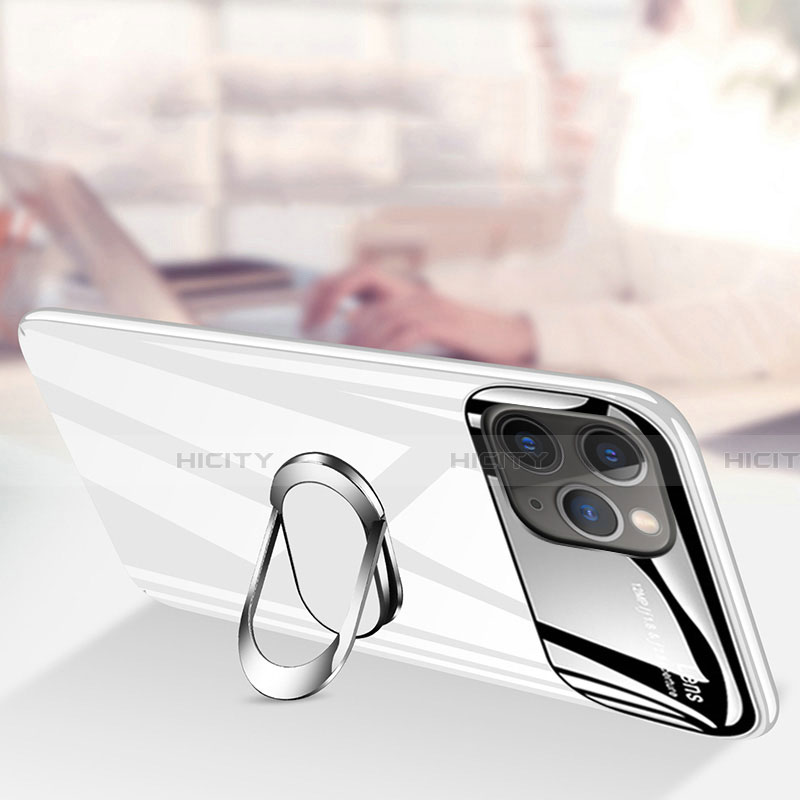 Funda Dura Plastico Rigida Carcasa Mate con Magnetico Anillo de dedo Soporte P02 para Apple iPhone 11 Pro