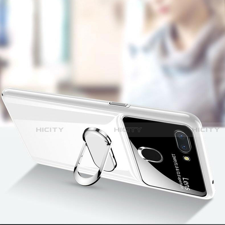 Funda Dura Plastico Rigida Carcasa Mate con Magnetico Anillo de dedo Soporte P02 para Huawei Honor V20