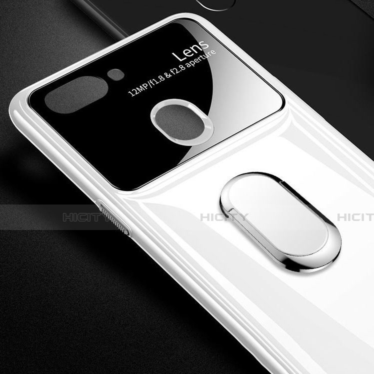Funda Dura Plastico Rigida Carcasa Mate con Magnetico Anillo de dedo Soporte P02 para Huawei Honor View 20