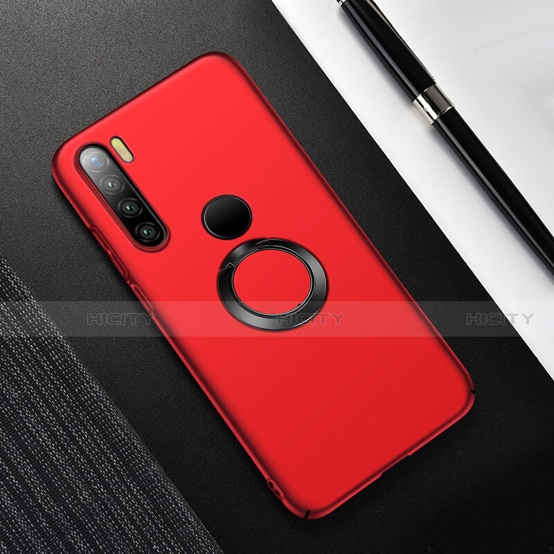 Funda Dura Plastico Rigida Carcasa Mate con Magnetico Anillo de dedo Soporte P02 para Xiaomi Redmi Note 8 (2021)