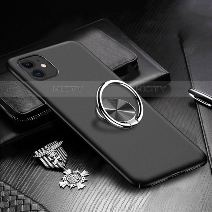 Funda Dura Plastico Rigida Carcasa Mate con Magnetico Anillo de dedo Soporte P03 para Apple iPhone 11