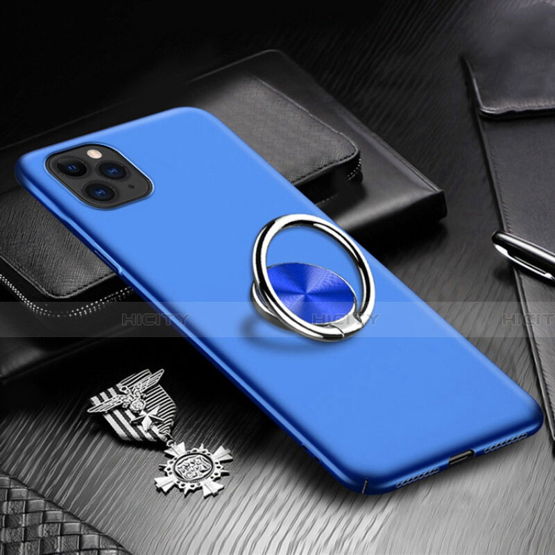 Funda Dura Plastico Rigida Carcasa Mate con Magnetico Anillo de dedo Soporte P03 para Apple iPhone 11 Pro