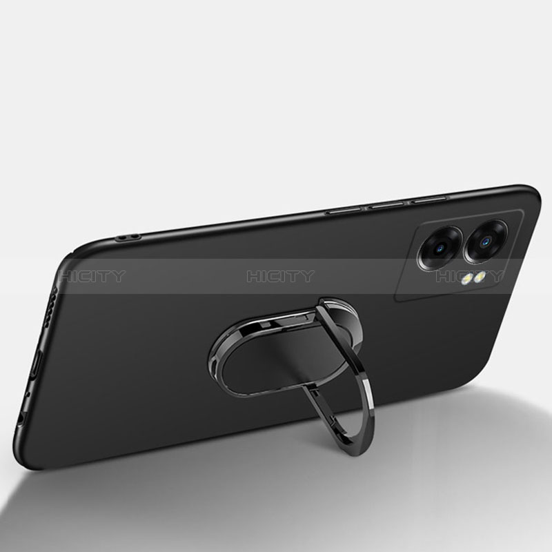 Funda Dura Plastico Rigida Carcasa Mate con Magnetico Anillo de dedo Soporte para Oppo A56S 5G