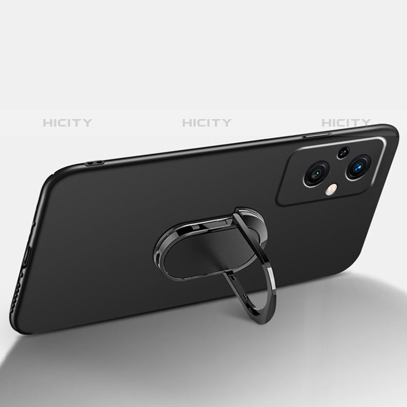 Funda Dura Plastico Rigida Carcasa Mate con Magnetico Anillo de dedo Soporte para Oppo Reno7 Z 5G