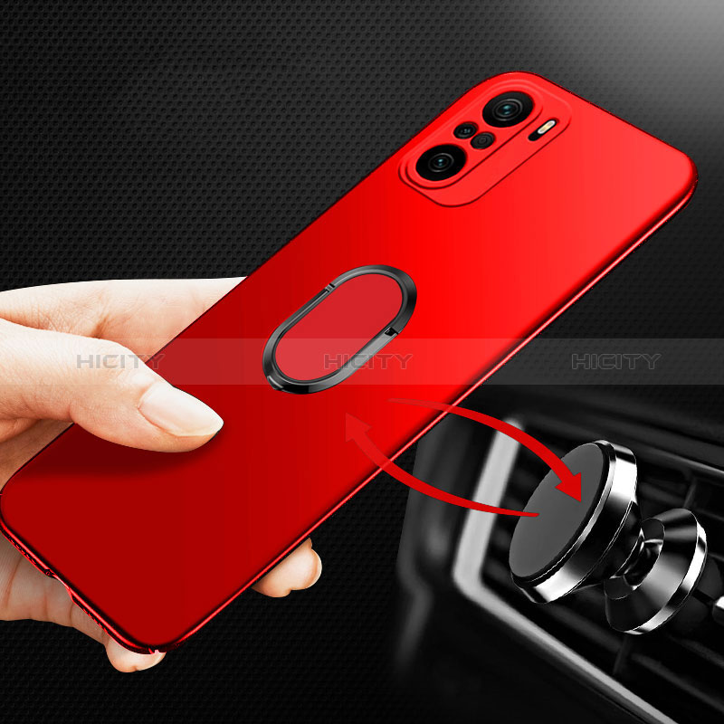 Funda Dura Plastico Rigida Carcasa Mate con Magnetico Anillo de dedo Soporte para Xiaomi Mi 11X Pro 5G