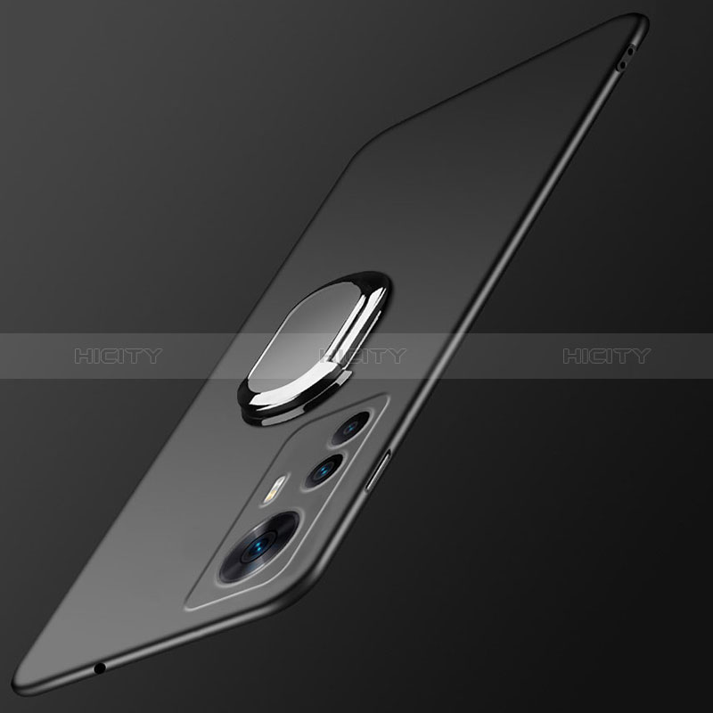 Funda Dura Plastico Rigida Carcasa Mate con Magnetico Anillo de dedo Soporte para Xiaomi Mi 12T 5G