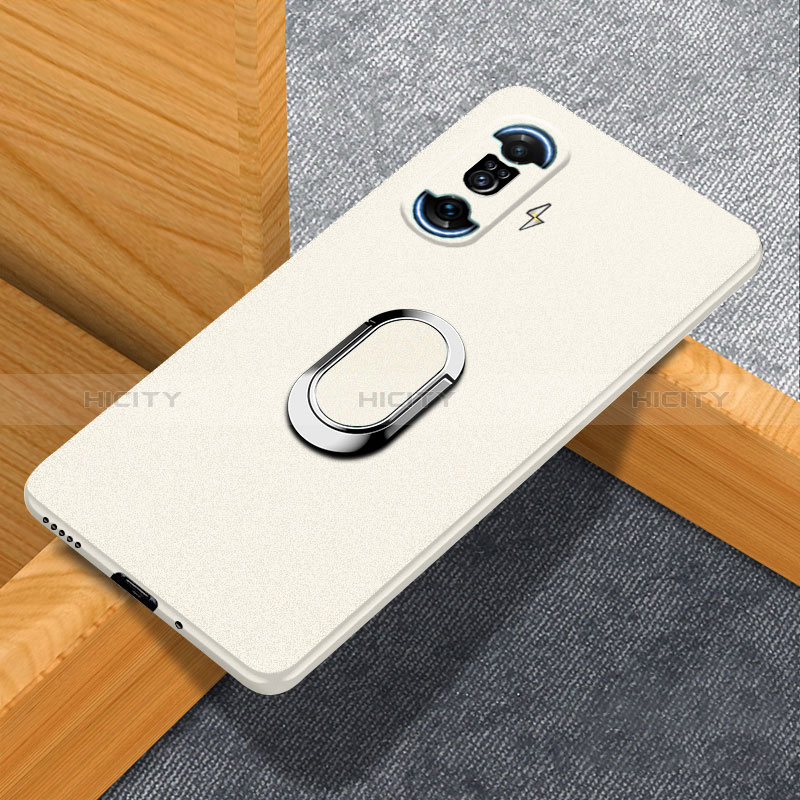 Funda Dura Plastico Rigida Carcasa Mate con Magnetico Anillo de dedo Soporte para Xiaomi Poco F3 GT 5G