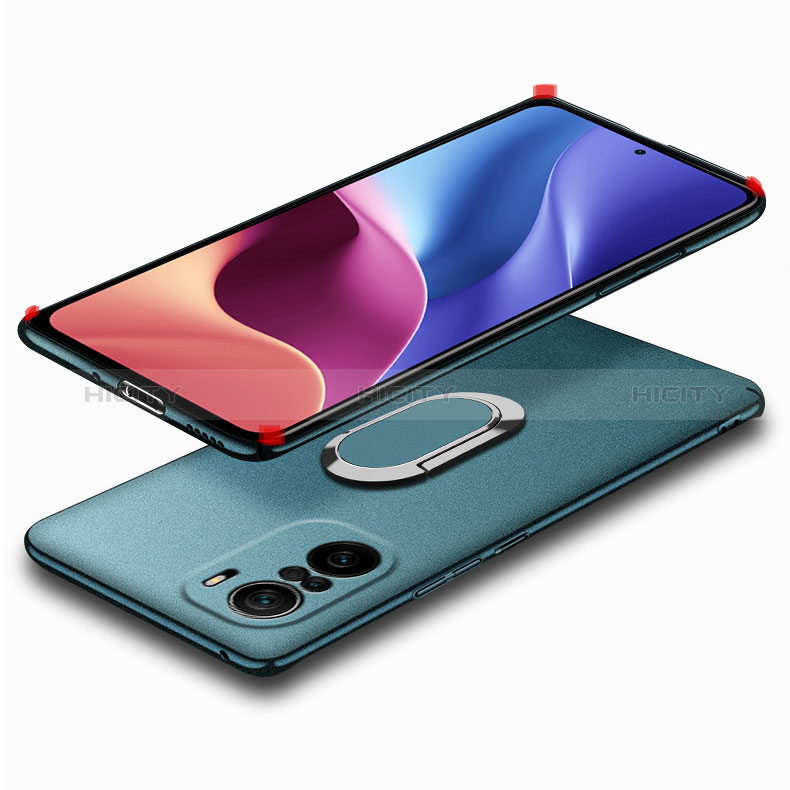 Funda Dura Plastico Rigida Carcasa Mate con Magnetico Anillo de dedo Soporte S01 para Xiaomi Mi 11X 5G