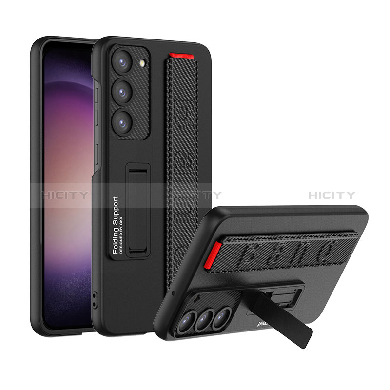 Funda Dura Plastico Rigida Carcasa Mate con Soporte AC2 para Samsung Galaxy S22 Plus 5G Rojo y Negro