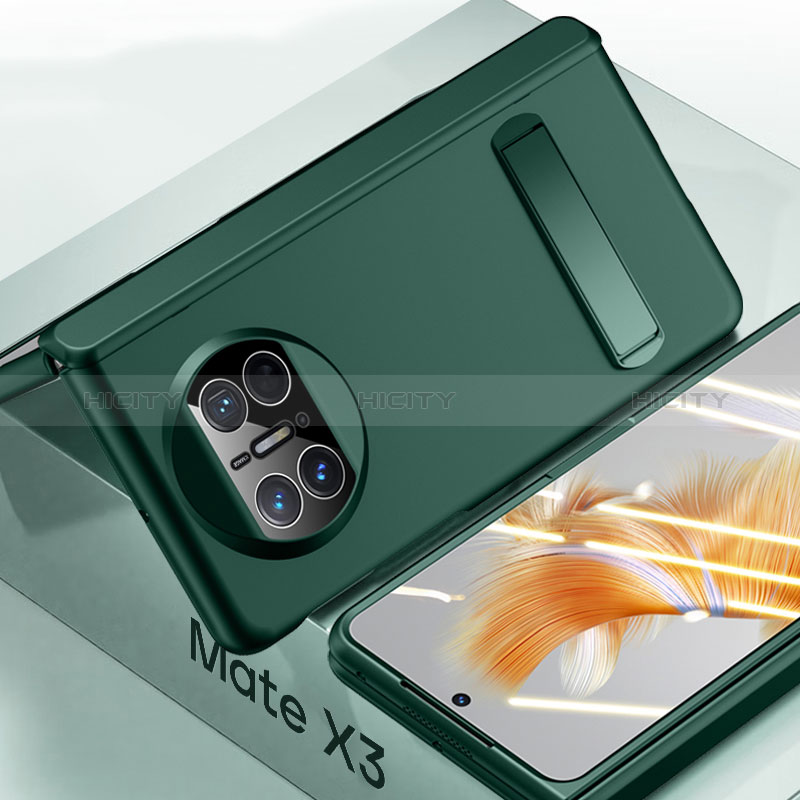 Funda Dura Plastico Rigida Carcasa Mate con Soporte QK1 para Huawei Mate X3